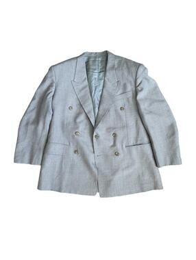 Vintage Men’s Playboy Custom Tailoring Button Gray Jacket Blazer Sports Coat